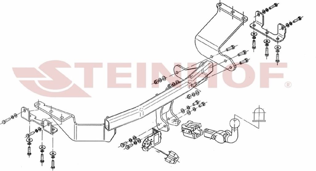 Z547250 Anhängerkupplung passend für MITSUBISHI Outlander 04/2007-08/2012 abnehmbar