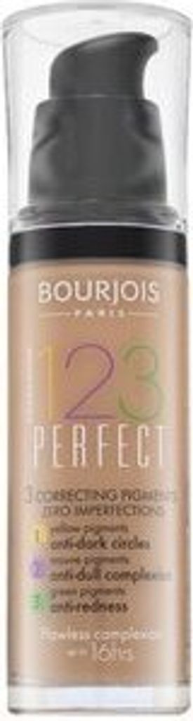 Bourjois 123 Perfect Foundation Flüssiges Make Up für Unregelmäßigkeiten der Haut 52 Vanilla 30 ml