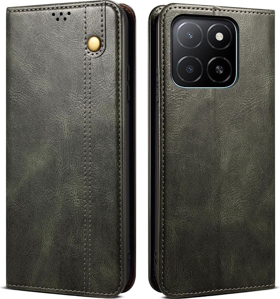 Hülle für Honor 400 Lite Leder Brieftasche Schutzhülle mit Standfunktion Grün