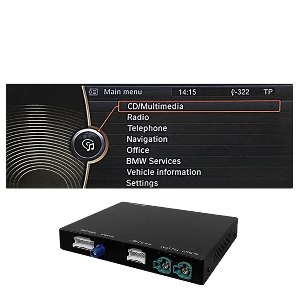 CarPlay sans fil et Android Auto pour BMW Série 5 et 7 CIC - Noir