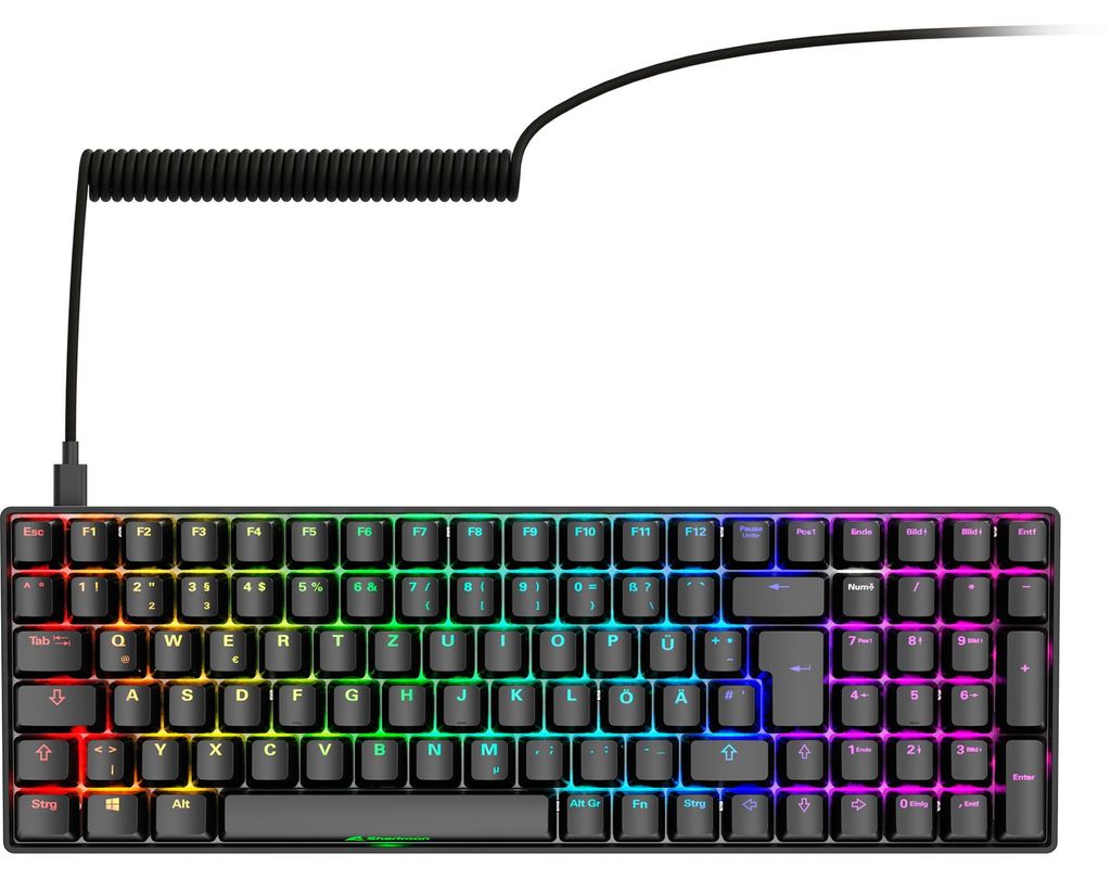 Sharkoon SGK50 S2, Tenkeyless (80–87 %), Kabelový a Obrázek produktu 