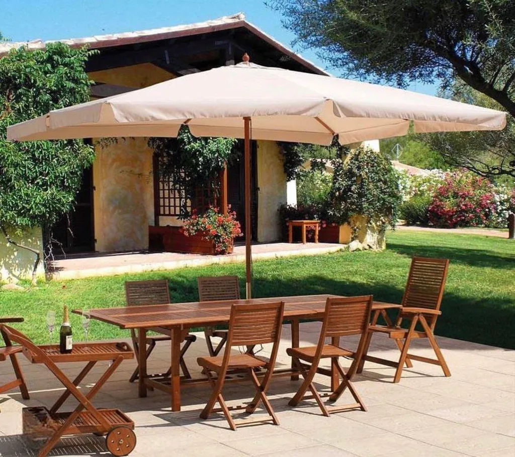 Desserte de service stable en bois - Solution chariot extérieur robuste