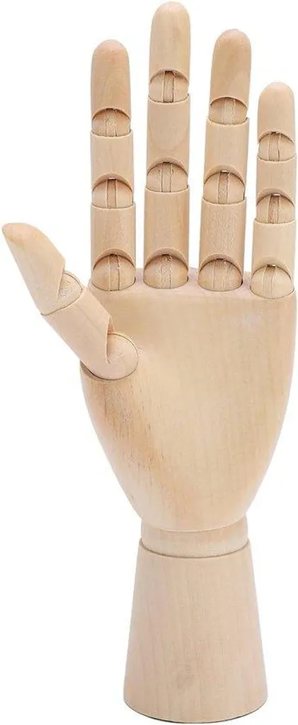 Mannequin main en bois pour apprendre le dessin et poser des bijoux