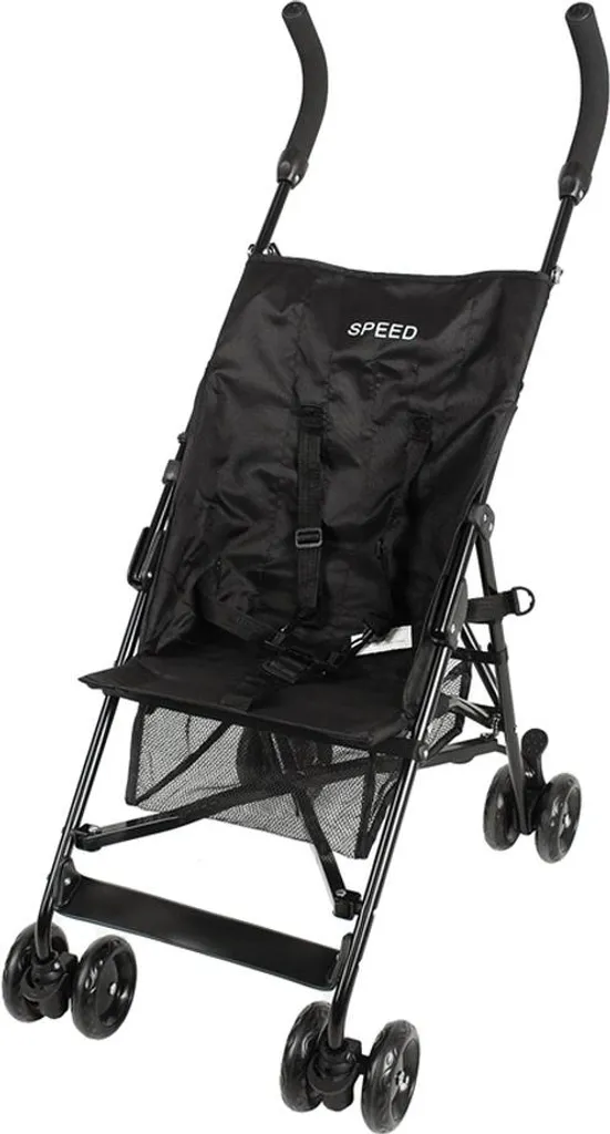 BabyTrold Speed Buggy Noir - Poussette Canne Pliable Ultra Légère 4 kg