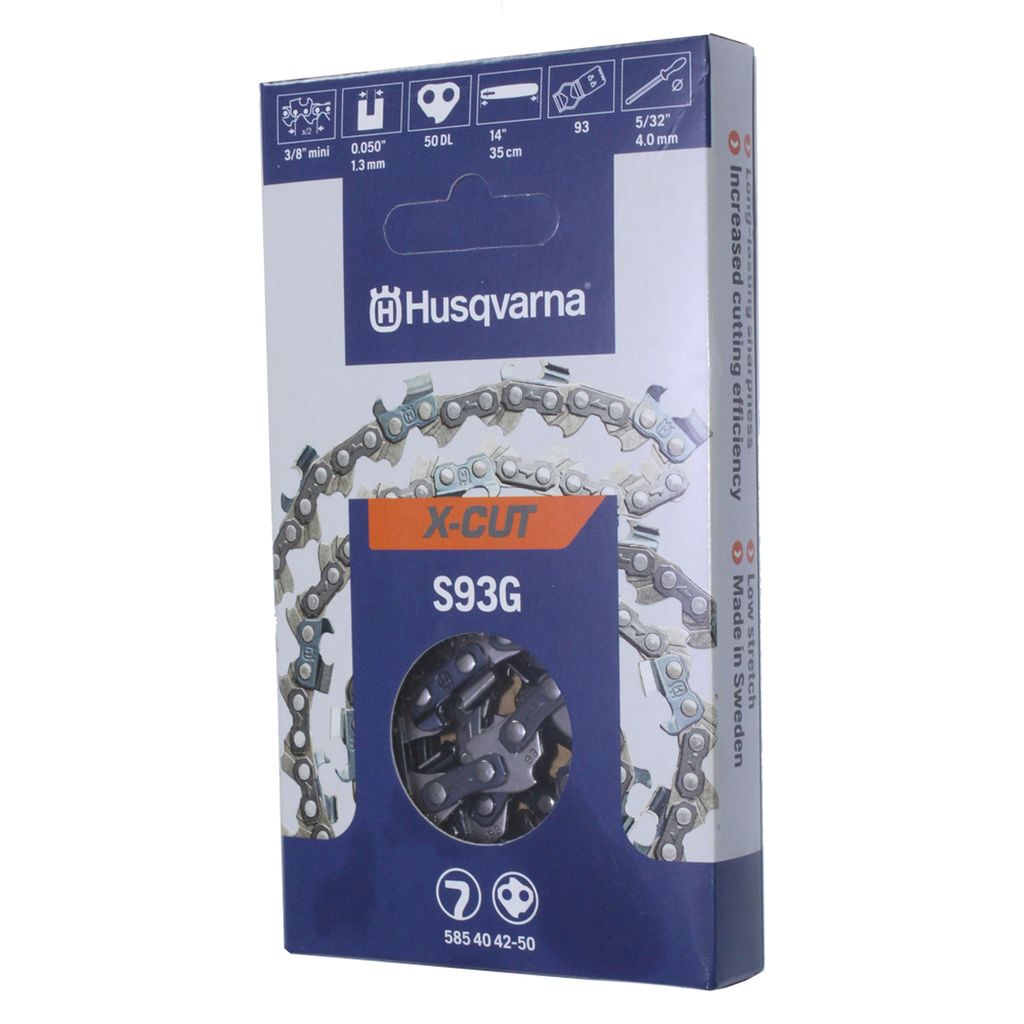 A product box for a Husqvarna chainsaw chain.