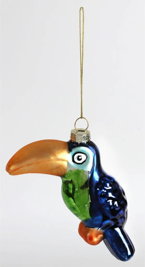 Suspension de Noël Toucan : Lot de 9 Pendentifs Festifs pour Sapin d'Hiver