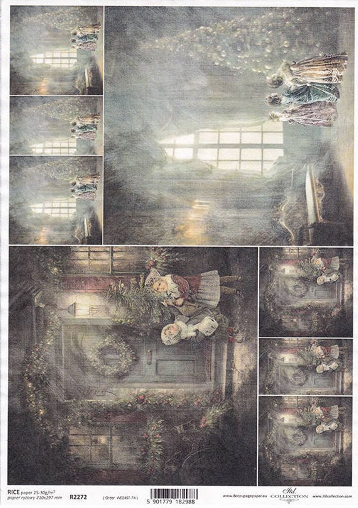 ITD Reispapier Decoupage Bastelpapier Serviettentechnik-R2272 Weihnachten, Ferien, Kinder