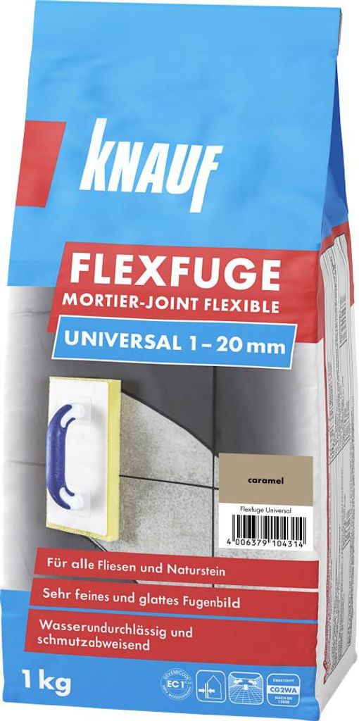 Knauf Fugenmörtel Flexfuge Universal 1 - 20 mm caramel 1 kg Produktbild 