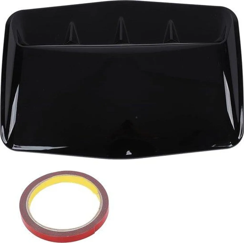 Cache-compartiment de rangement voiture en ABS noir brillant adhésif