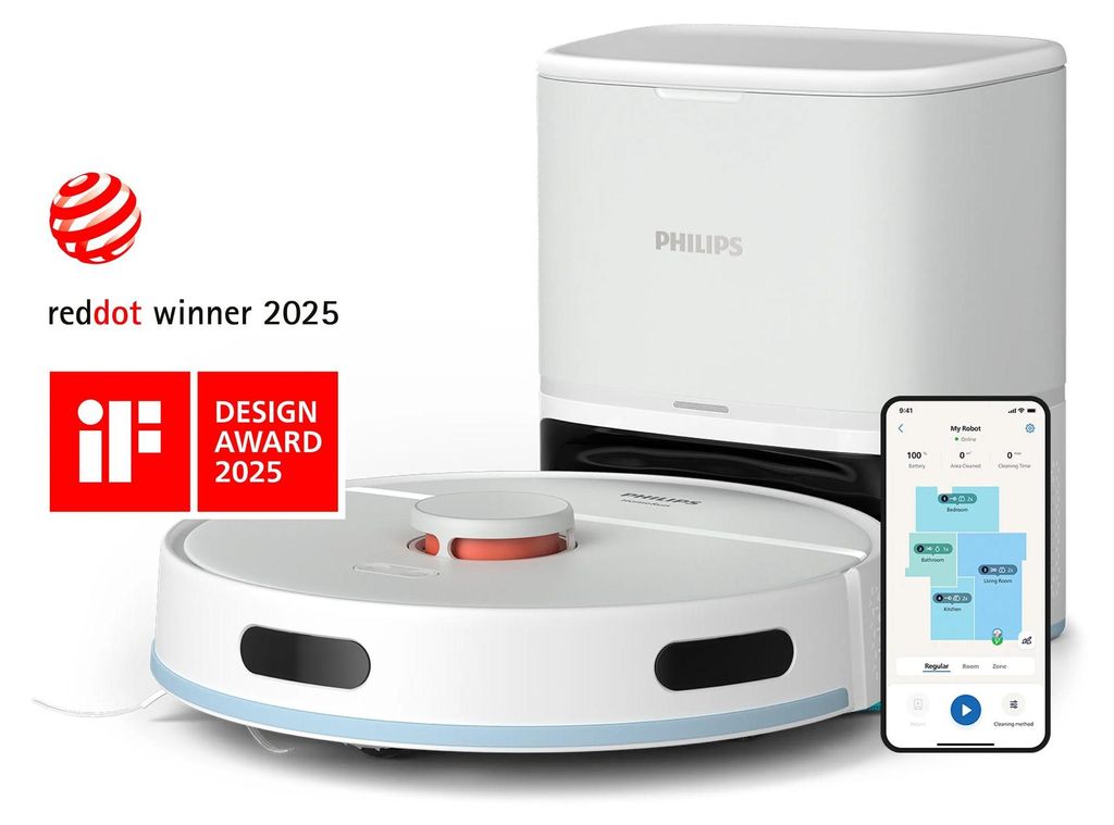 Philips Saugroboter mit Wischfunktion 2000 Series, 6000 Pa Saugkraft (XU2100/25)