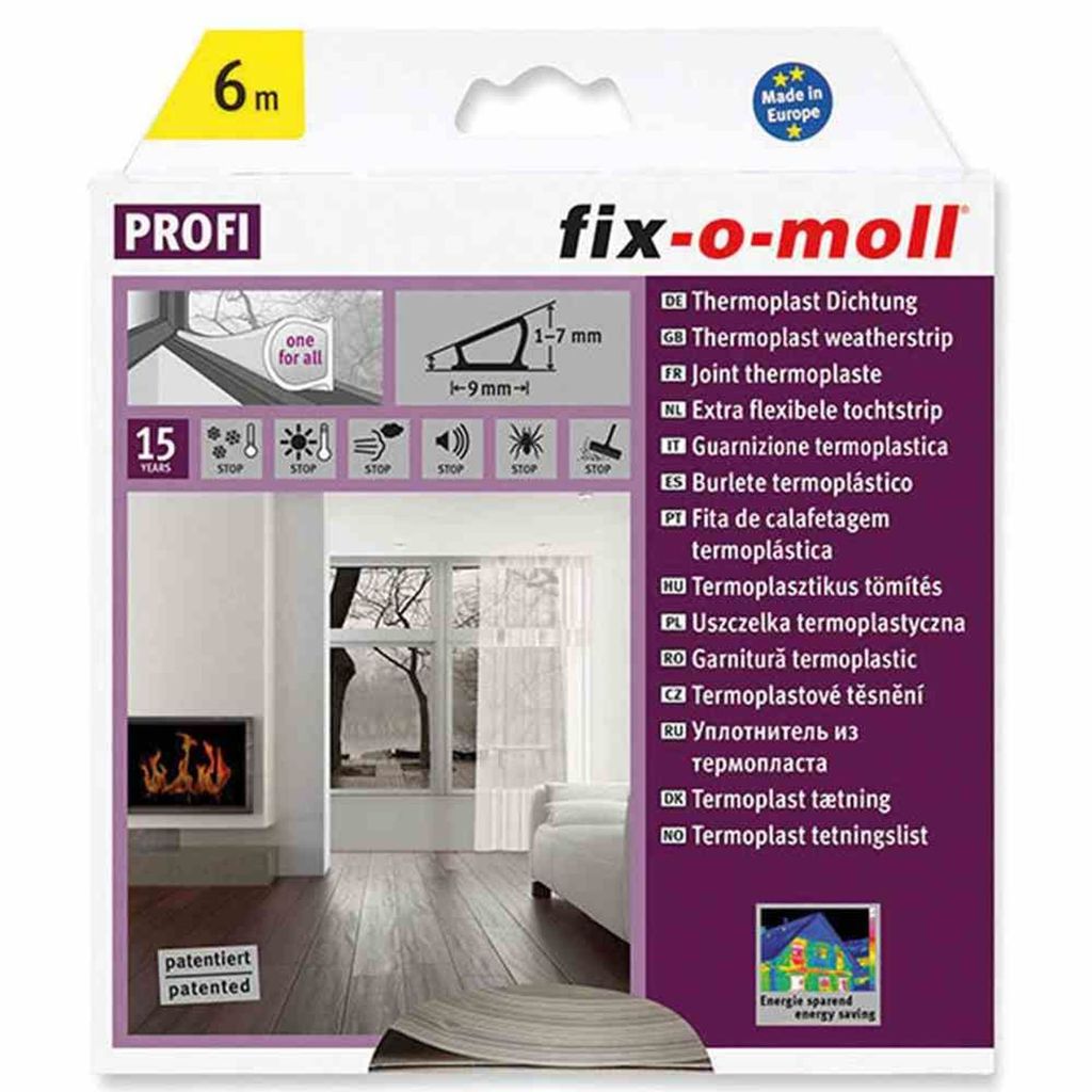 fix-o-moll Thermoplast-Profild. 6 m 7 x 9 mm transparent Produktbild 