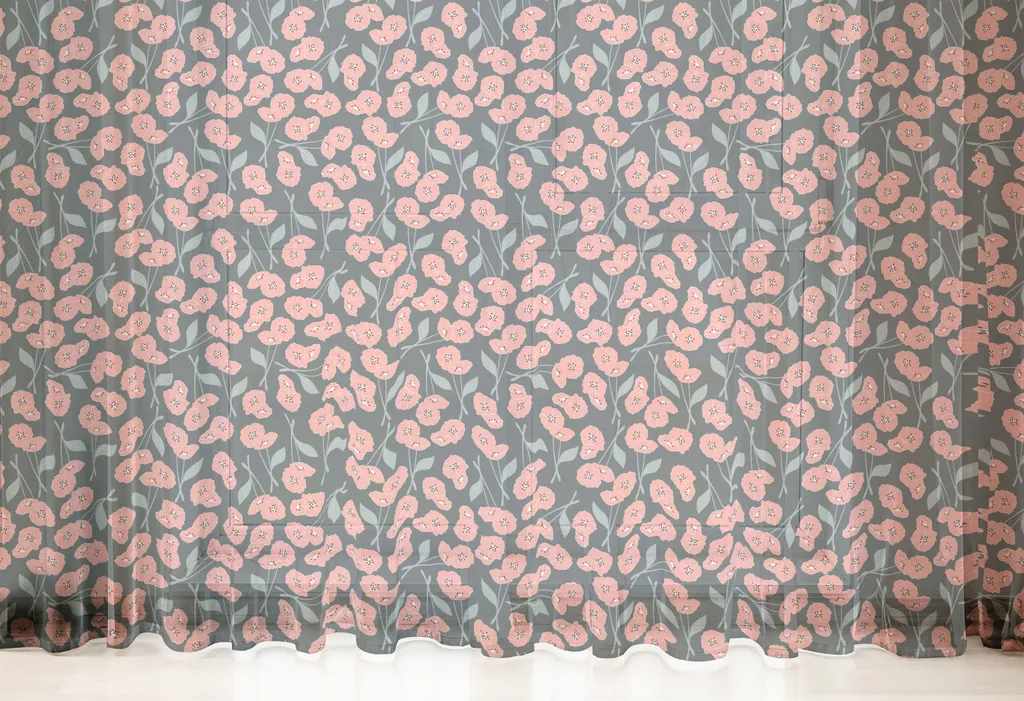 ABAKUHAUS Arazzo in Raso Floreale 135x274 cm Lavabile in Lavatrice - 6