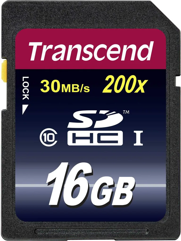 Memoria SDHC 16GB Transcend Classe 10 - Robusta e Veloce per Action Cam