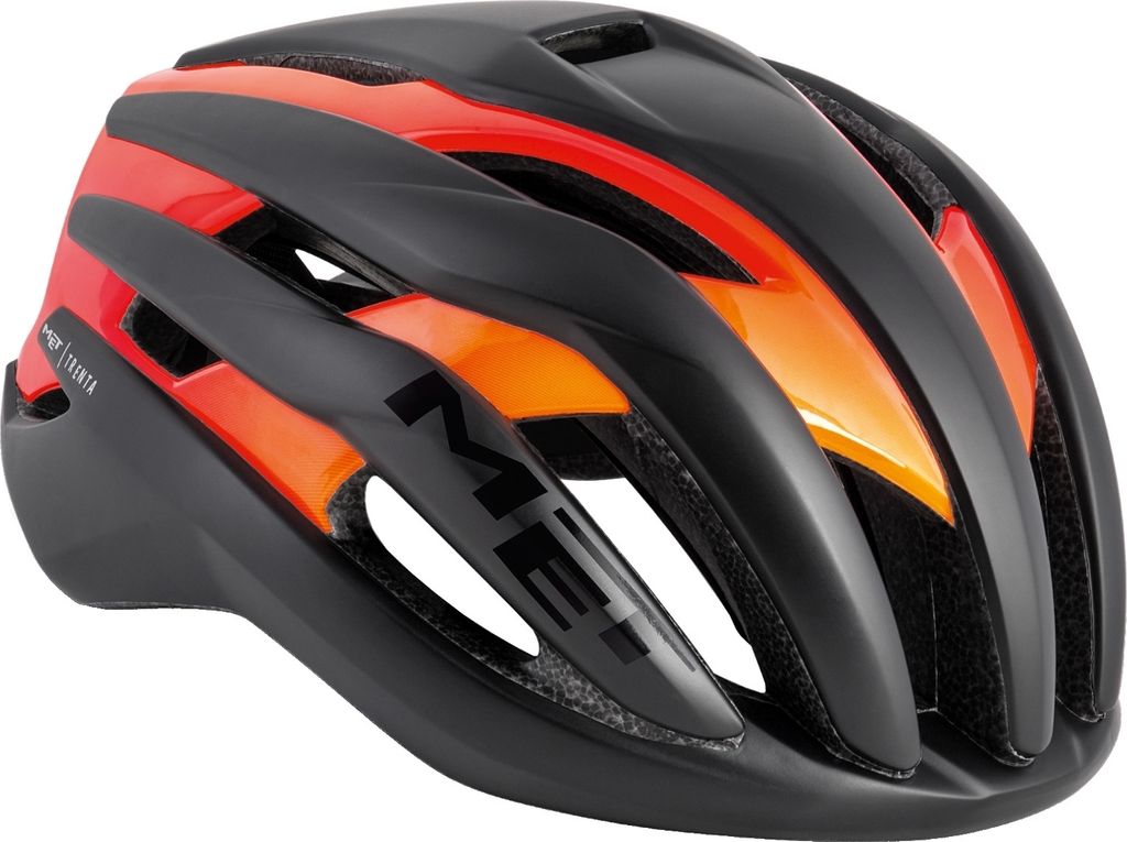MET Fahrradhelm Trenta , Schwarz Orange, S