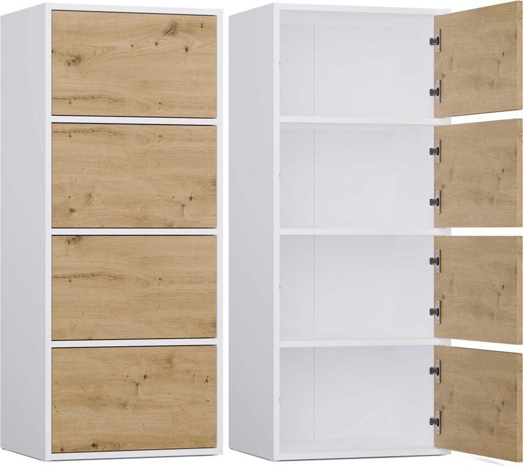 Kommode, Wei§ / Artisan Eiche, 50 x 119 x 40 cm