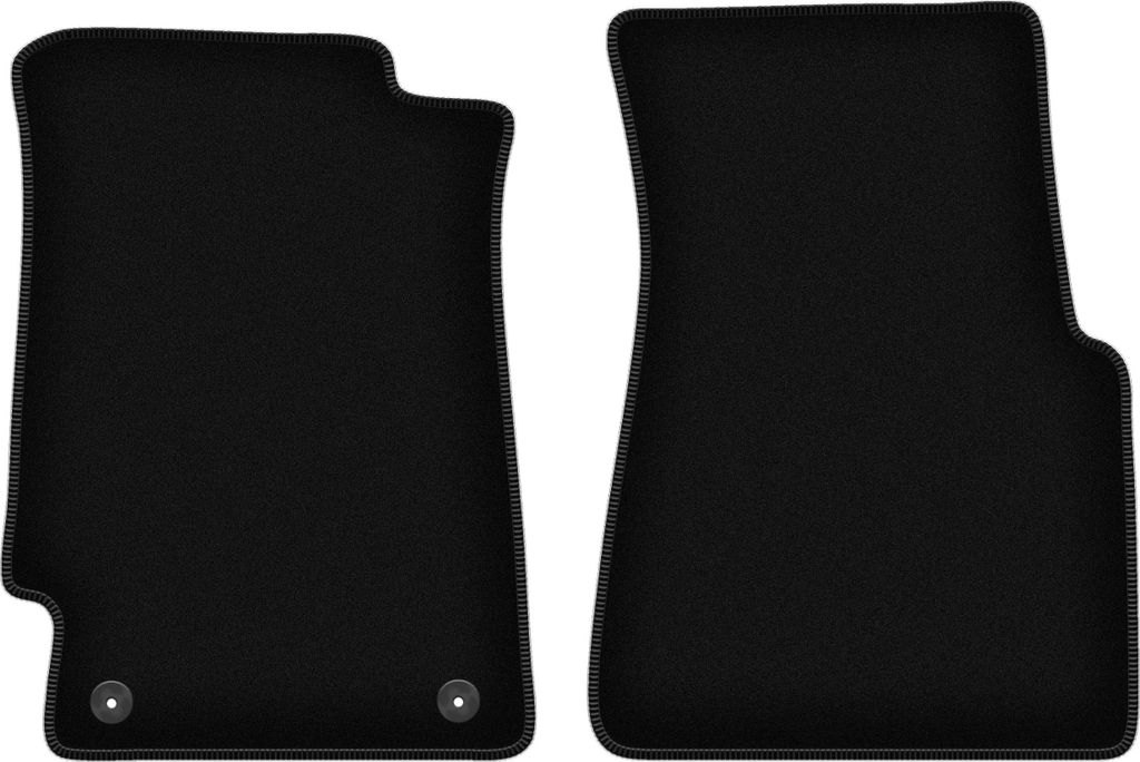 Wielganizator Velours-Autoteppiche vorne – passend für Honda Civic V (Schrägheck, Bj. 1991-1996) – schwarz, passgenau, mit Befestigungen set ...