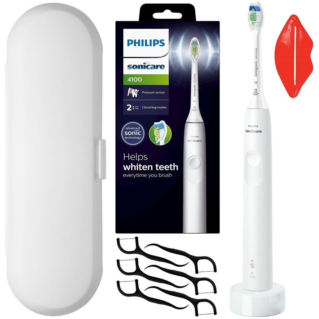 Philips Sonicare HX3681/33 Elektrische Zahnbürste mit Reiseetui, Schallzahnbürste, Weiß