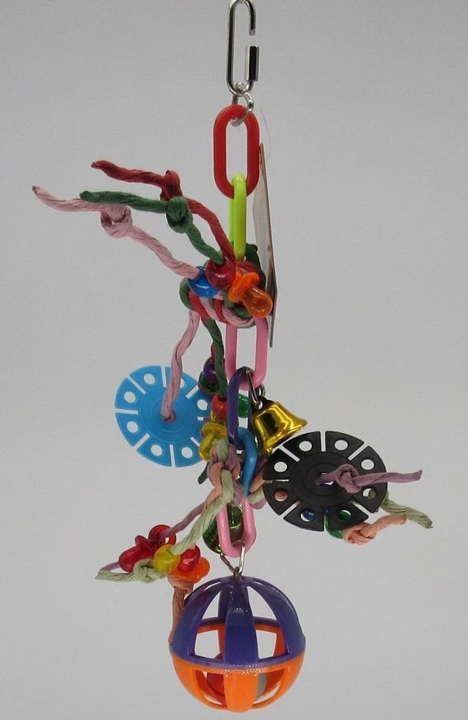 Vogelspielzeug Papagei Ball mit Seilen Wellensittich Vögel Größe ca.30 cm Hoch