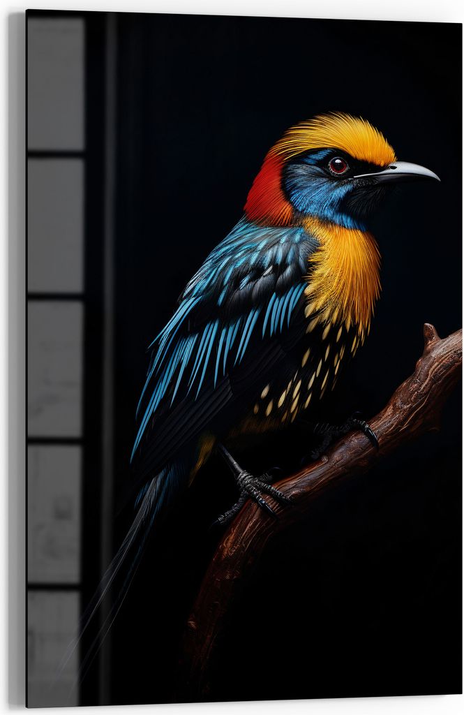DEQOART Magnettafel Glas 60x90 cm 'Exotische Pracht' beschreibbar Whiteboard Küche