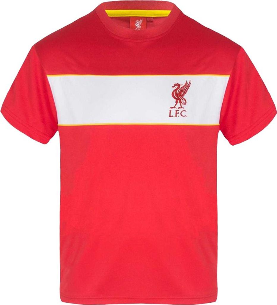 Liverpool FC - T-Shirt für Jungen, Polyester GF541 (110) (Rot/Weiß)