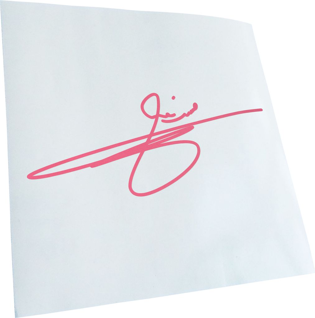 Kiwistar - Autoaufkleber - Hassan Rohani Unterschrift - Hellrosa - 60x24cm - Aufkleber für Auto, Laptop, Fahrrad, LKW, Motorrad Mehrfarbig JDM Dec...