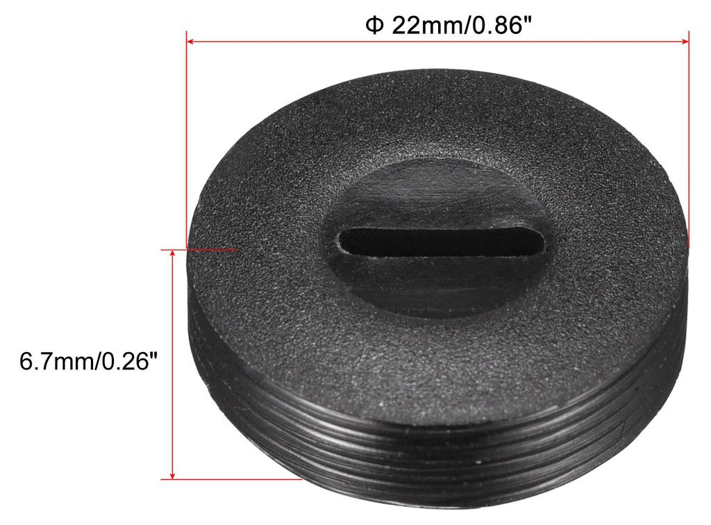 6 Stš¹ck Kohlebš¹rstenhalterkappe Motor Elektrobš¹rste Kunststoffabdeckung Gewinde schwarz 22 mm Au?endurchmesser 6,4 mm H?he