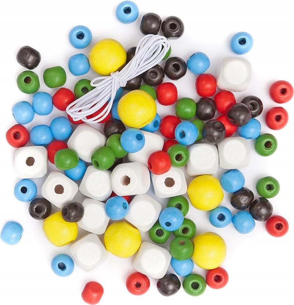 Holz-Farbperlen, Basic, 100 Stk.