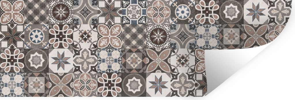 MuchoWow Wandtattoo Wandsticker Wandaufkleber Blumen - Figuren - Braun - Design 120x40 cm Selbstklebend und Repositionierbar - Repositionierbar -...