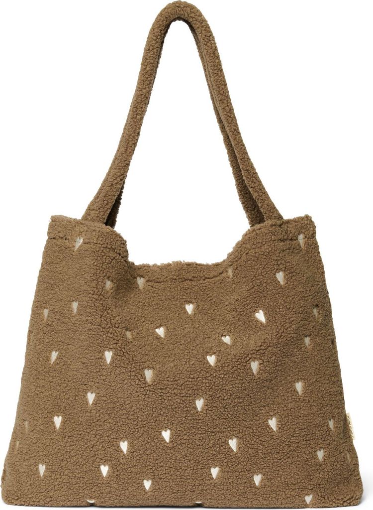 Studio Noos Tasche TEDDY HEARTS MOM-BAG braun creme | Produktbild 