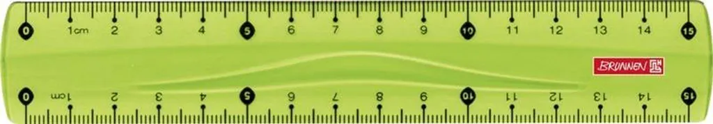 Brunnen Règle 15 cm Colour Code Kiwi - Plastique rigide haute précision