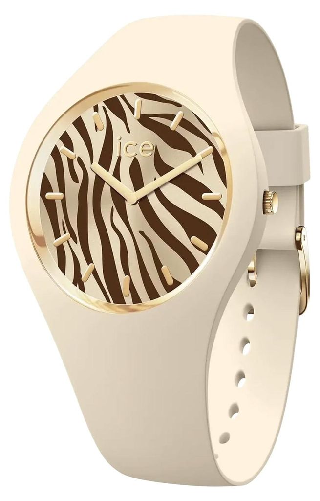 Ice-Watch 025892 Armbanduhr für Damen ICE Wild S Mandelhaut/Goldfarben Zebra