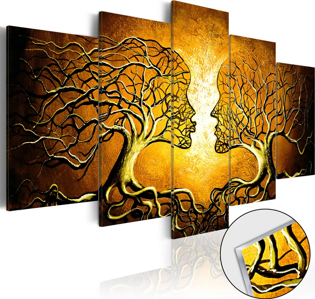 Tableau en verre acrylique Abrait Arbres Moderne b-A-0341-k-m pour salon - 2