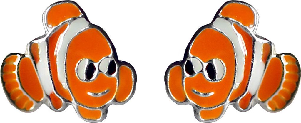 Ohrstecker Clownfish 925 Sterling Silber