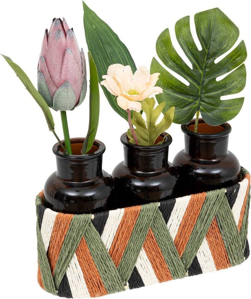 Set aus 3 soliflores "koni" h26cm mehrfarbig - Atmosphera créateur d'intérieur