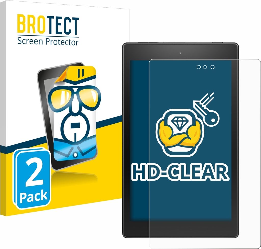 2x Für Amazon Fire HD 8 2017 / 10 2019 (9. Generation) Schutzfolie BROTECT Displayschutz Display Schutz Folie Klar Transparent