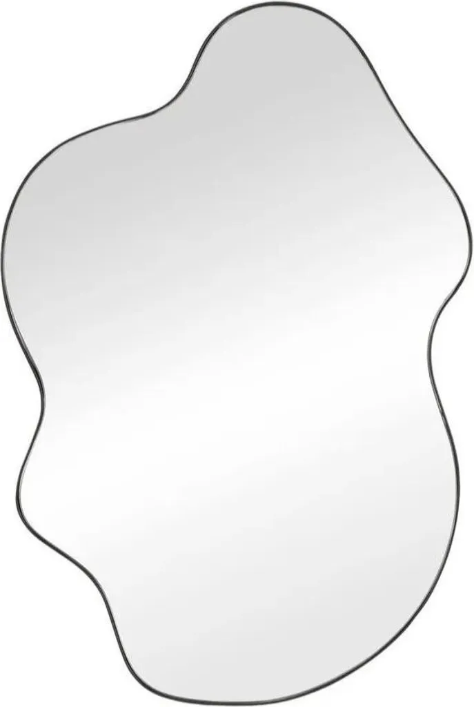Miroir noir ESSENT avec cadre fin en métal - Design industriel élégant