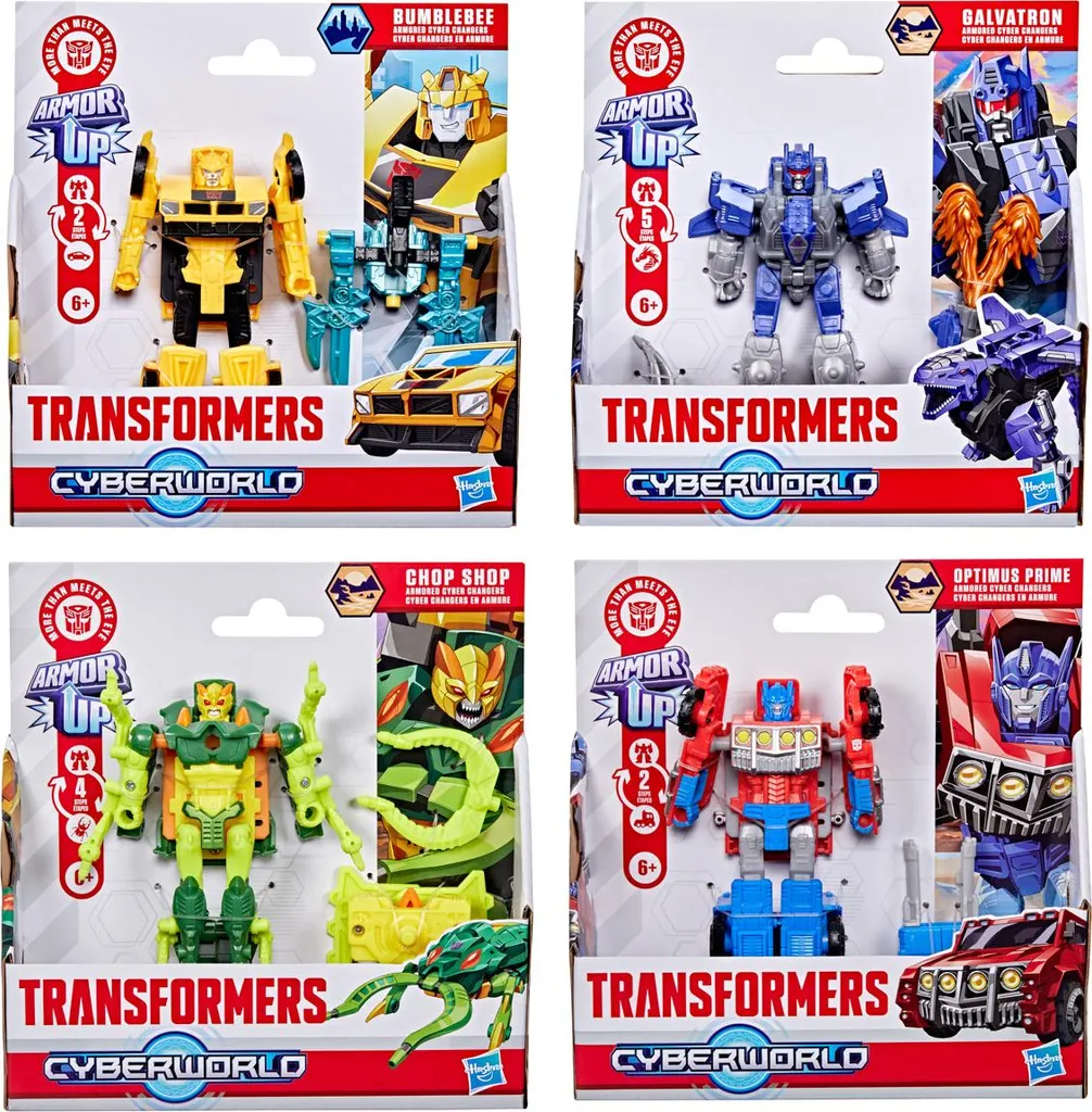 Robot Hasbro TF Cyberworld Armored Cyber Change Sort - Jouet Robuste 2en1
