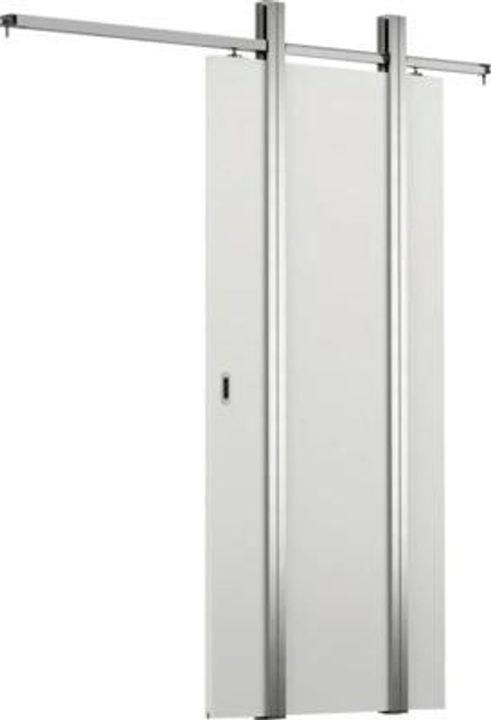 Pertura Skugga Schiebetür-Komplettsystem in der Wand laufend CW75/100 inkl. Holztür 985x2110 mm CPL Weiß RAL 9016