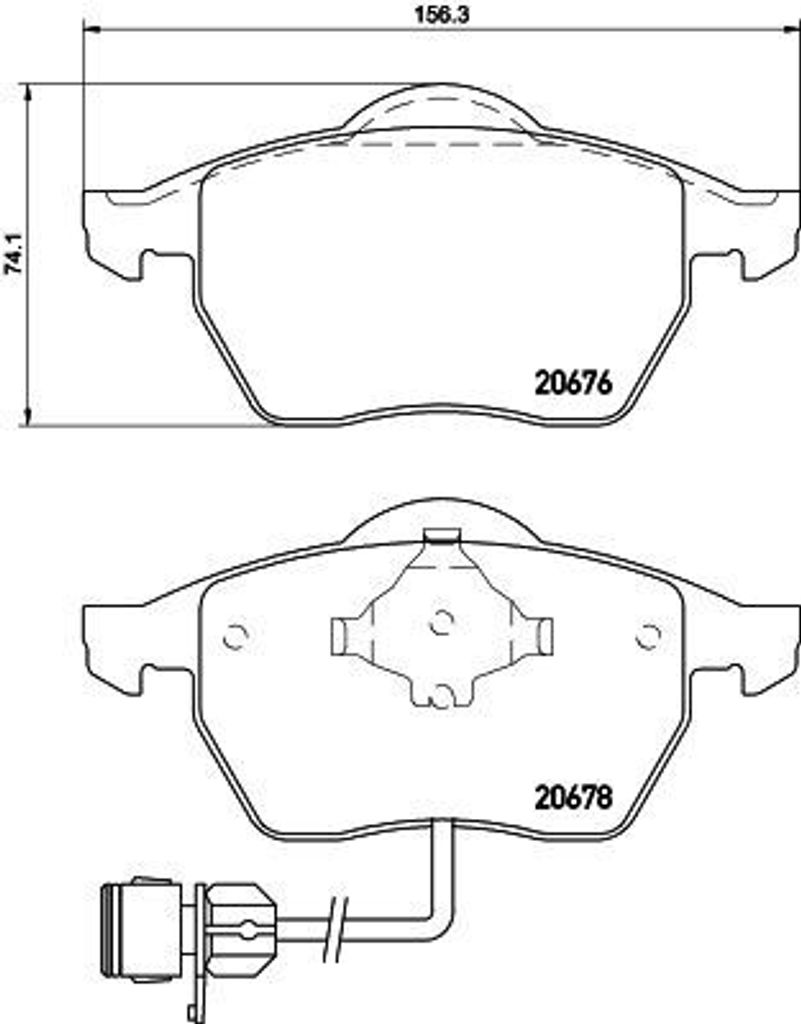 HELLA 8DB 355 007-461 - OE 4A0698151 Bremsbeläge für A6 (4A)