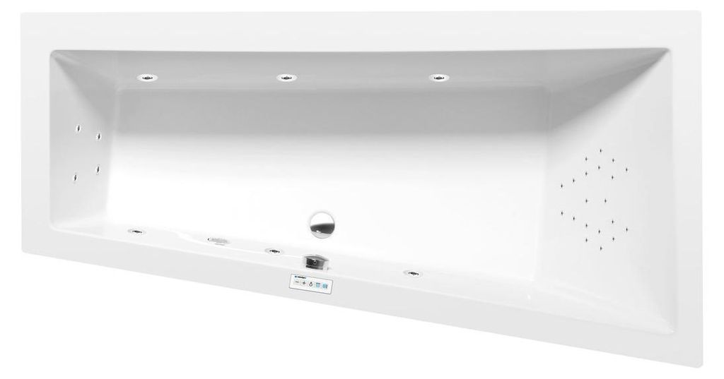 Polysan ANDRA R Whirlpool-Badewanne, 160x90x45cm, Highline Hydro, Chrom