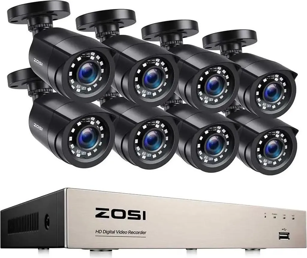 Pack Surveillance Maison 8 Caméras 2MP DVR 8CH pour Sécurité Extérieur