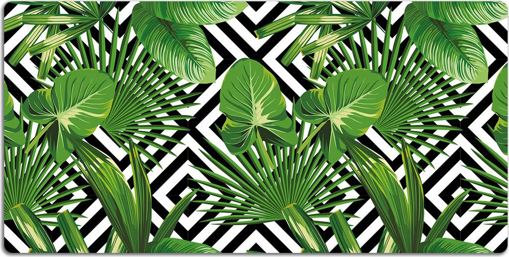 Schreibtischmatte Tischunterlage 100x50 cm Mauspad - Geometrische Blätter