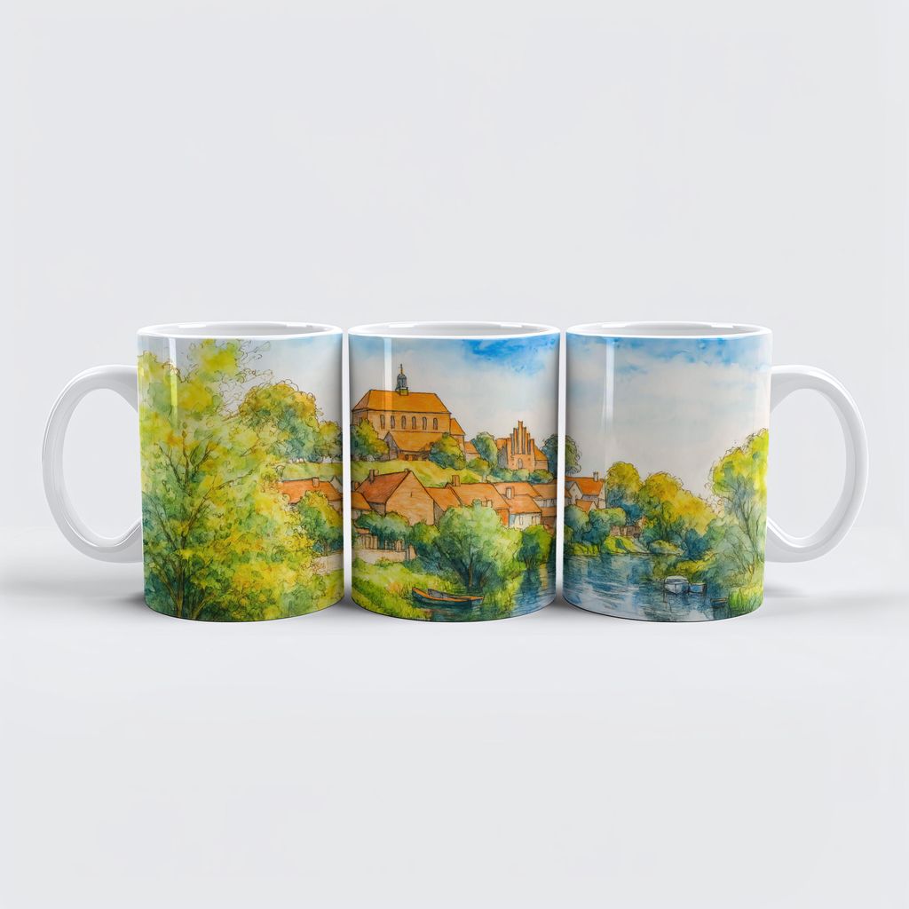 raxxa Premium-Tasse "Havelberg cathedral view aquarell havelland"