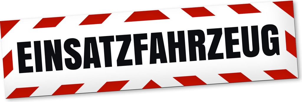 PantherPixel Einsatzfahrzeug Magnetschild Auto Verkehrssicherheit Magnetfolie Geschenkidee 60 x 16 cm REFLEKTIEREND