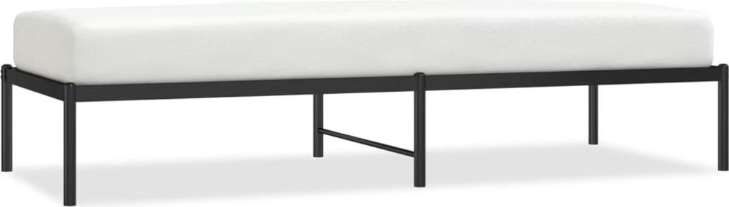 vidaXL Bettgestell Metall Schwarz 75x190 cm Produktbild 