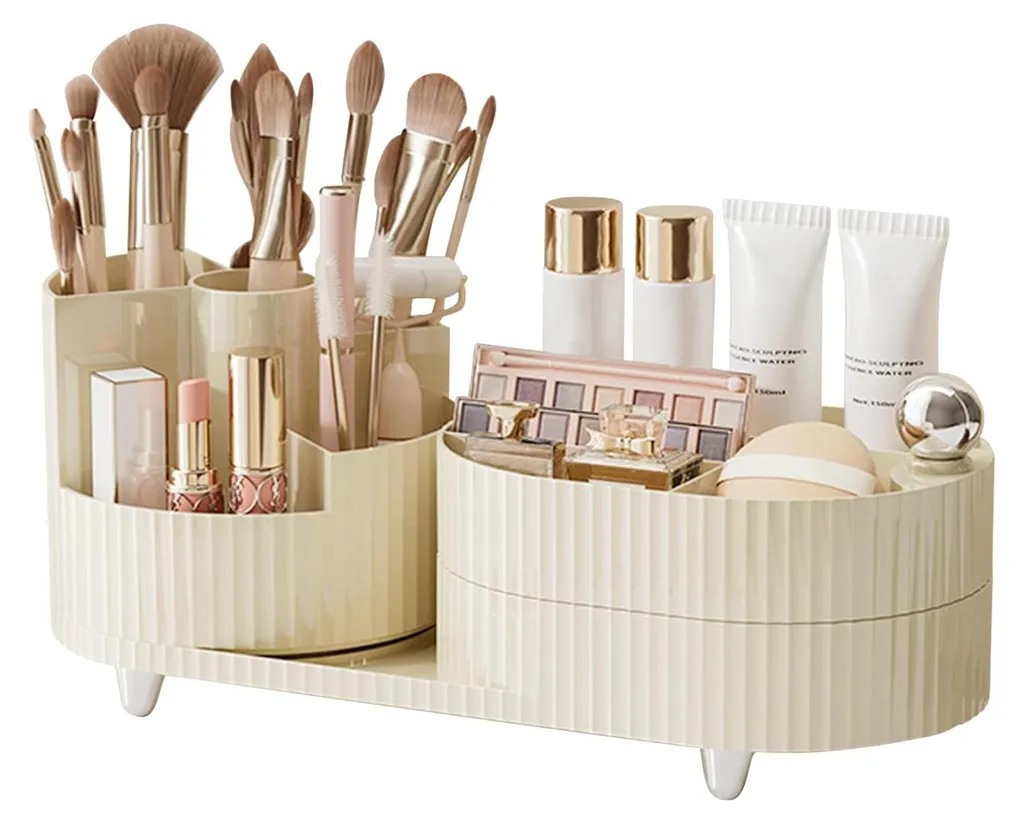 Porte-pinceaux 360° Grand Volume : Rangement Maquillage Multifonction