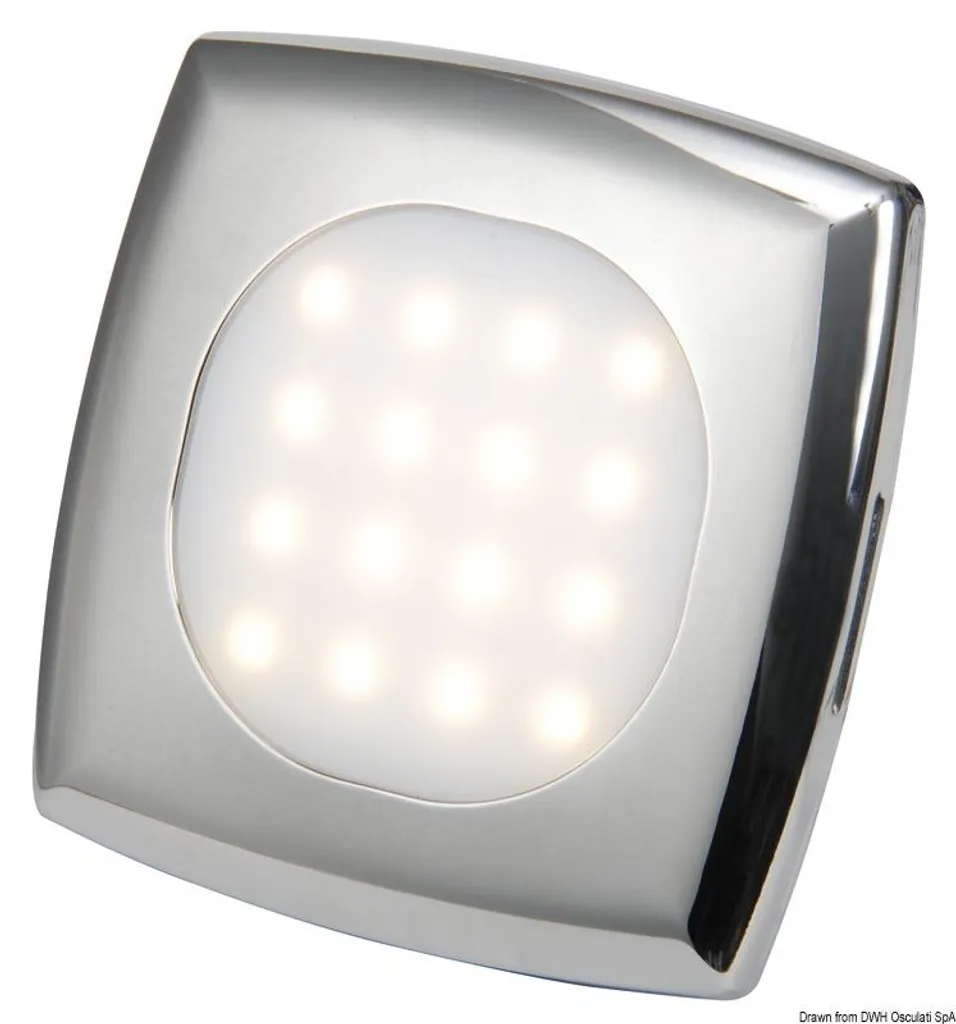 Luminaire encastré à LED Square 1 pièce - Spot carré blanc moderne 12W