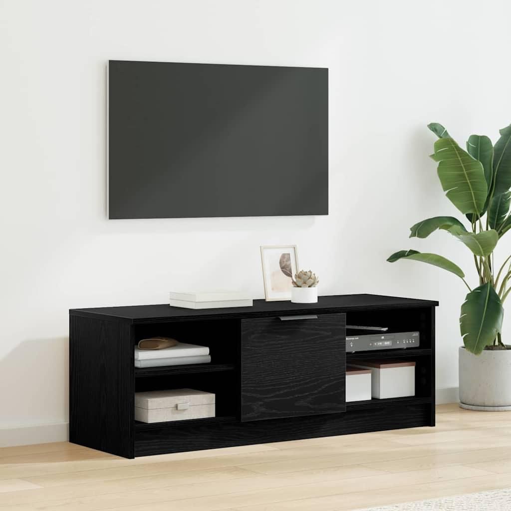 "Schlussverkauf" TV-Schränk hochwertigem - TV-Lowboard - Max. Gewicht: 60 kg - Schwarz Eichen-Optik 102x35x36,5 cm C14525