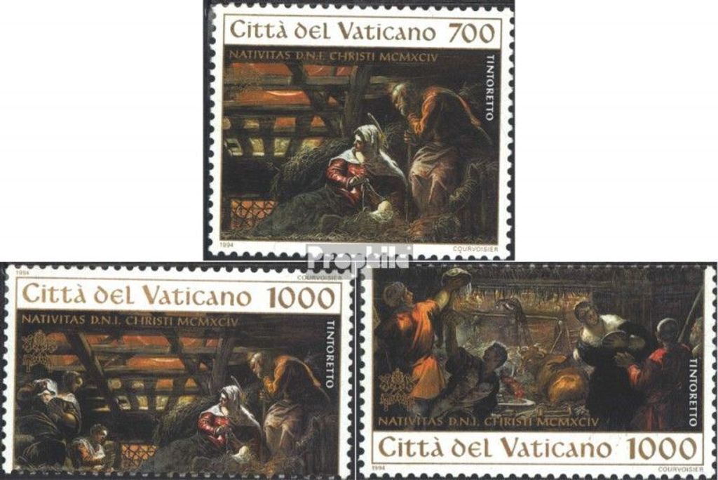 Briefmarken Vatikanstadt 1994 Mi 1133-1135 (kompl.Ausg.) postfrisch Weihnachten