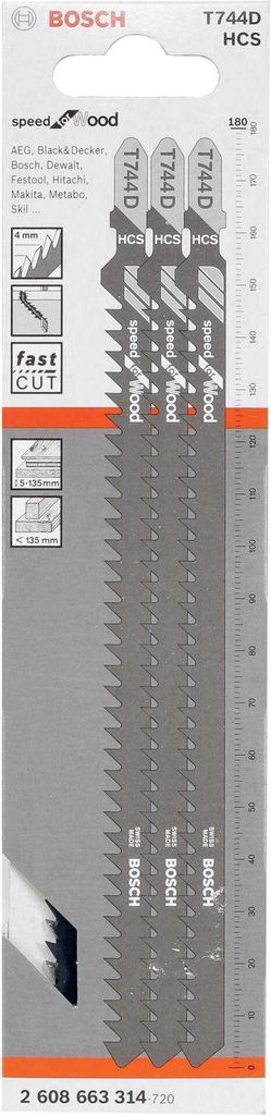 Bosch 2608663314 Bosch Stichsägeblatt T  744 D Holz, 3 St. Image du produit 